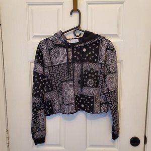 Roma Concept By Rosee Crop Top Hoodie SZ M